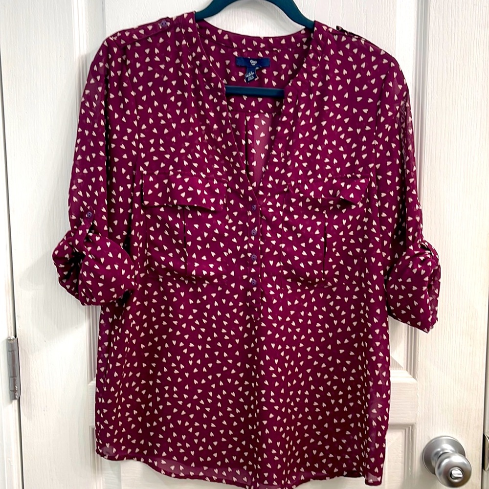 Gap Hearts Tunic Top Small